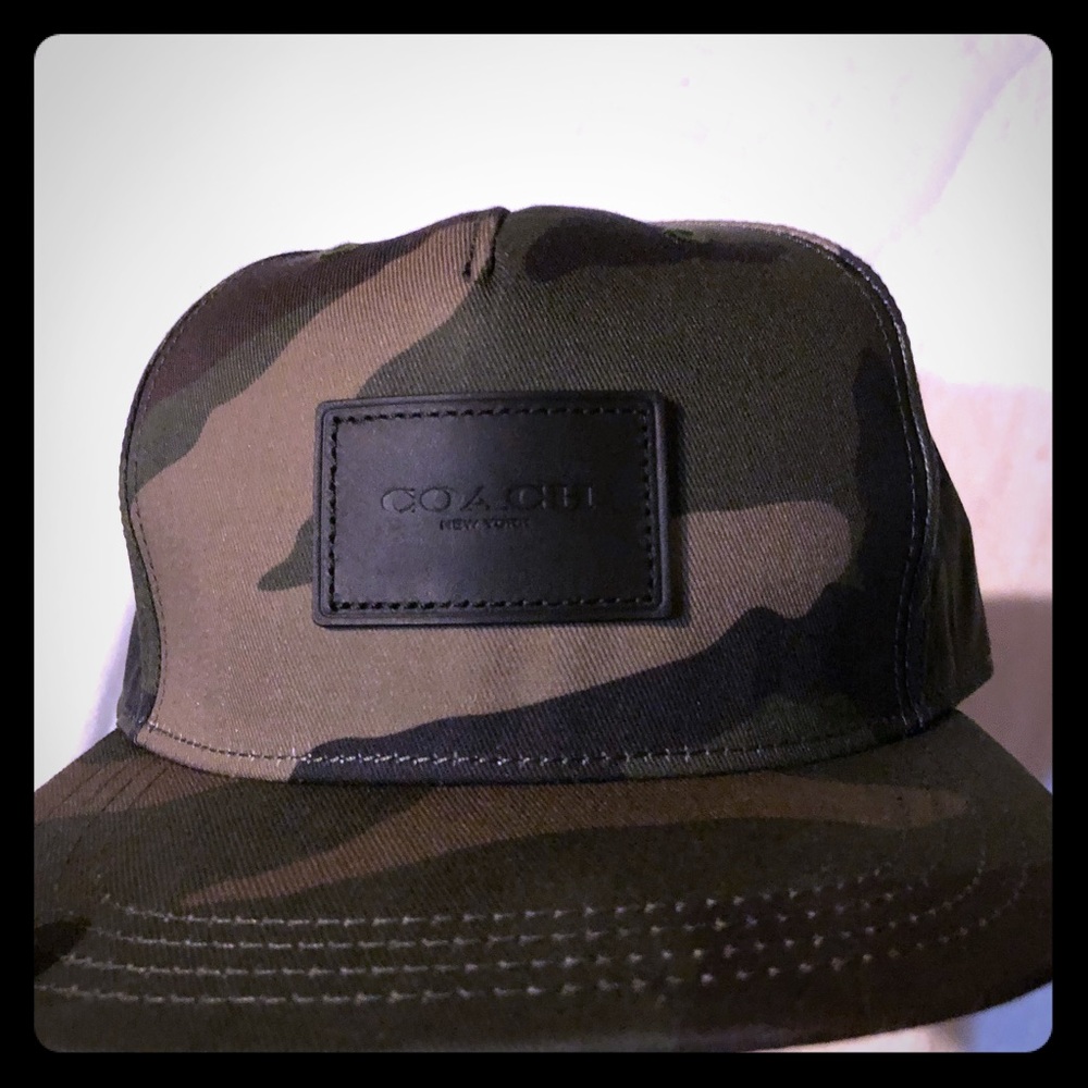 Coach camo baseball hat